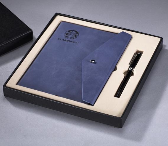 上海三折页线装记事本套装